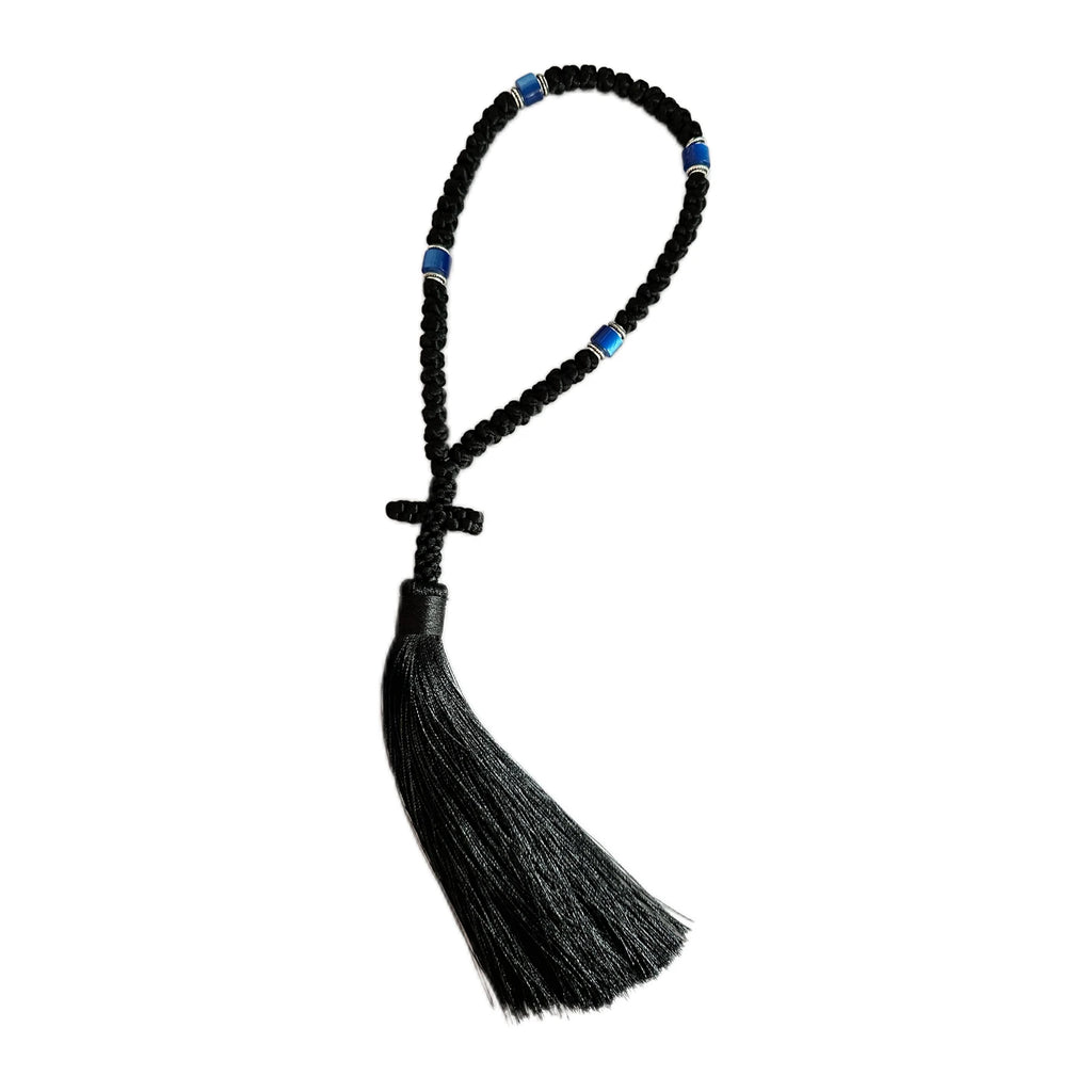 Handmade 50 knot Black Prayer Rope