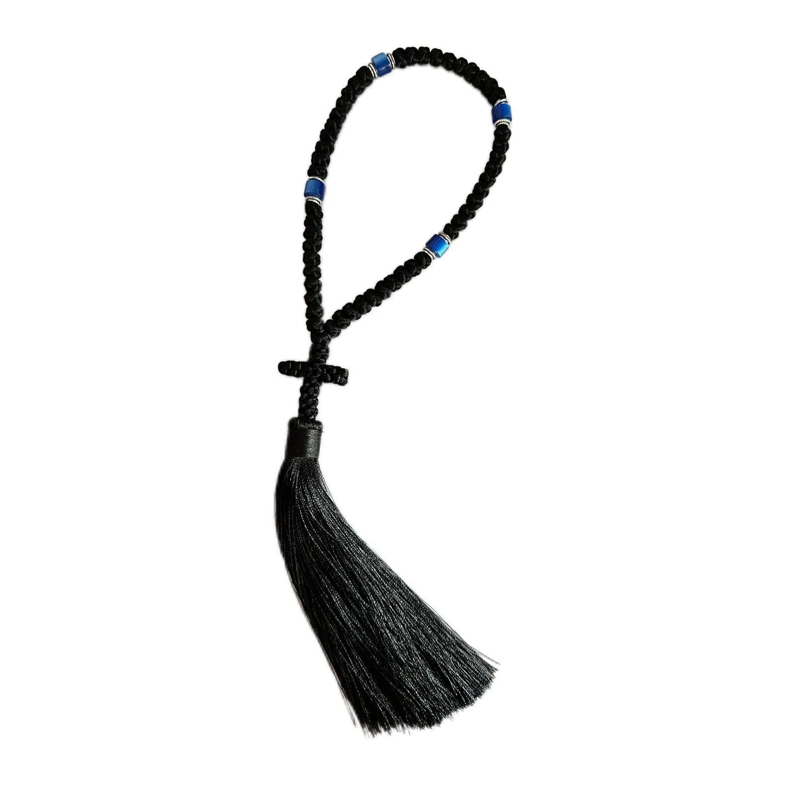 Handmade 50 knot Black Prayer Rope