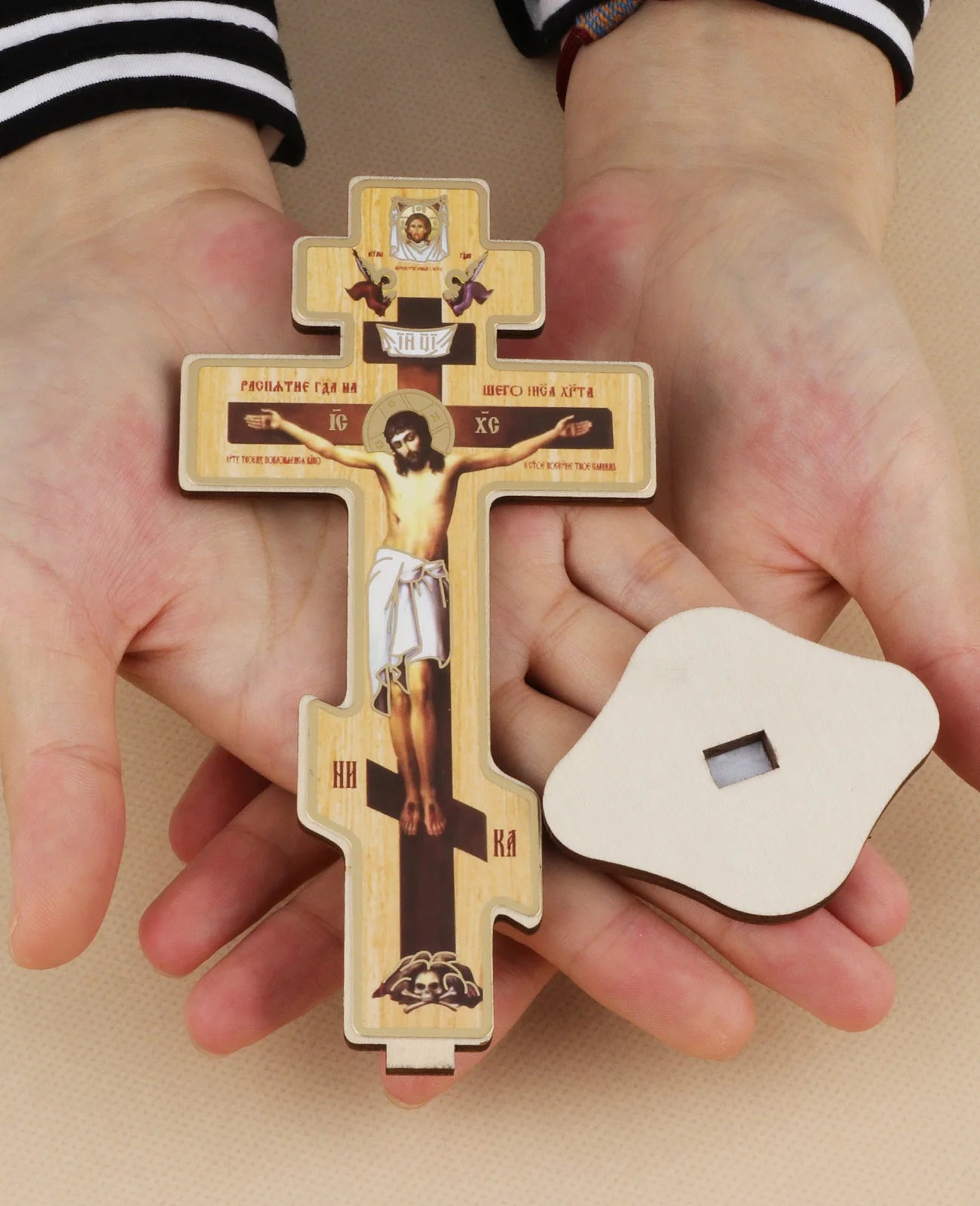 Wooden Cross with Base