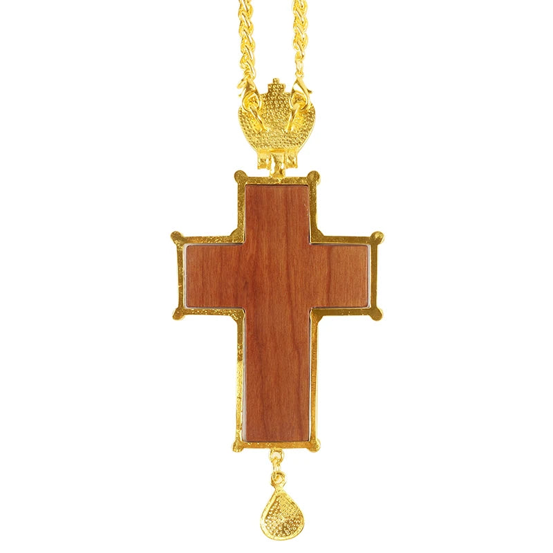 Orthodox Pectoral Cross Carved Wood