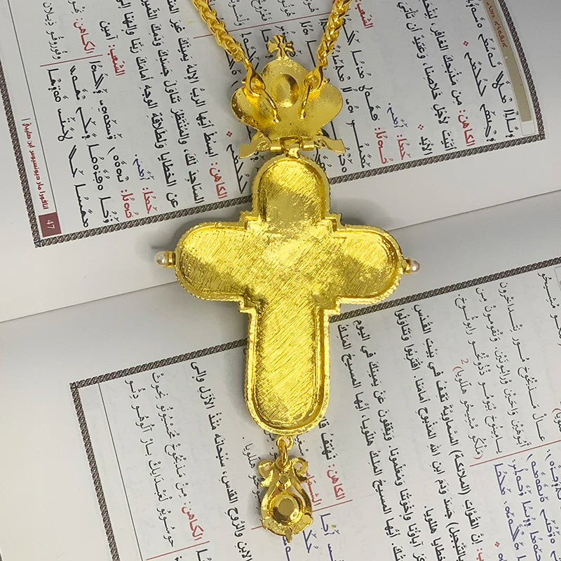 Pectoral Cross with White Stones