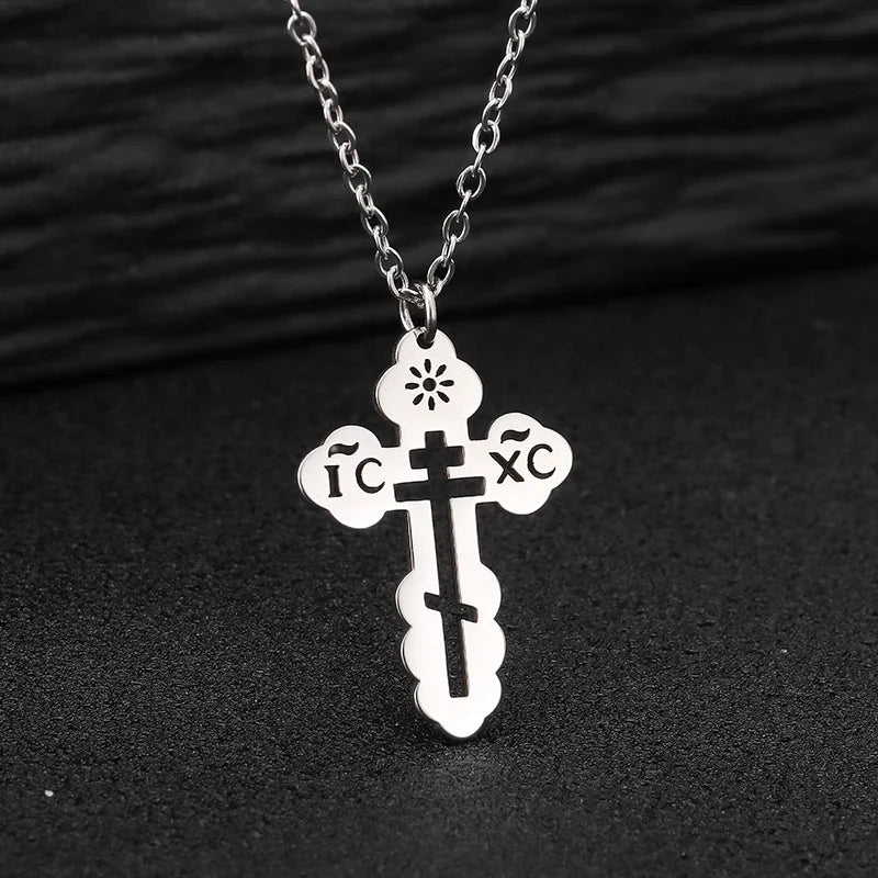 Stainless Steel Orthodox Cross