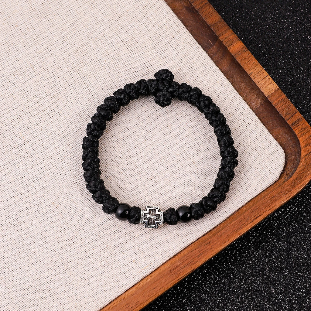 Woven Orthodox Cross Bracelet