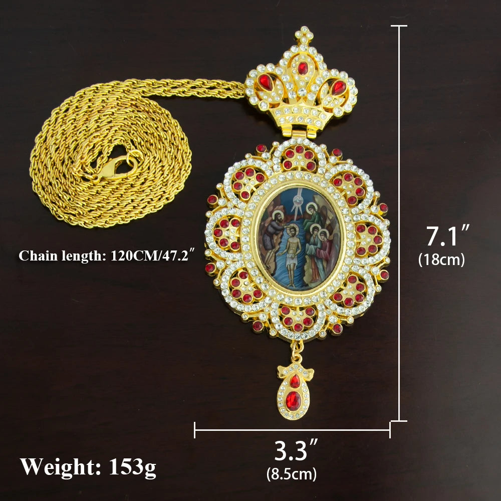 Orthodox Engolpion of the Baptism of Jesus Christ