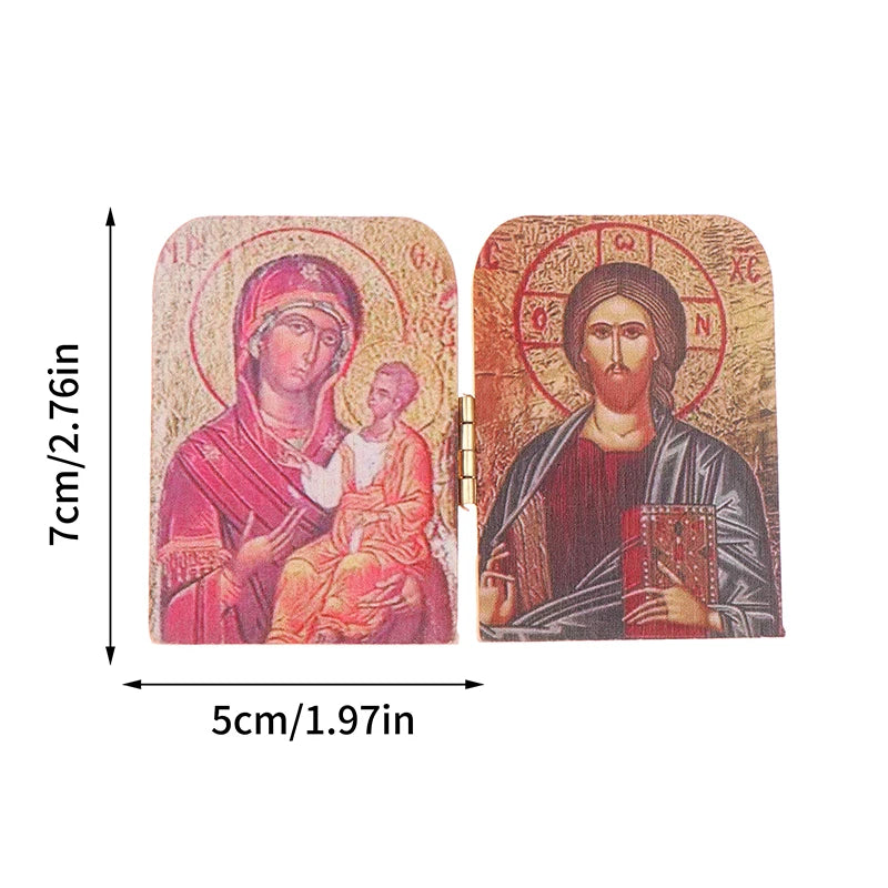 Travel Orthodox Icon of Jesus Christ and the Theotokos