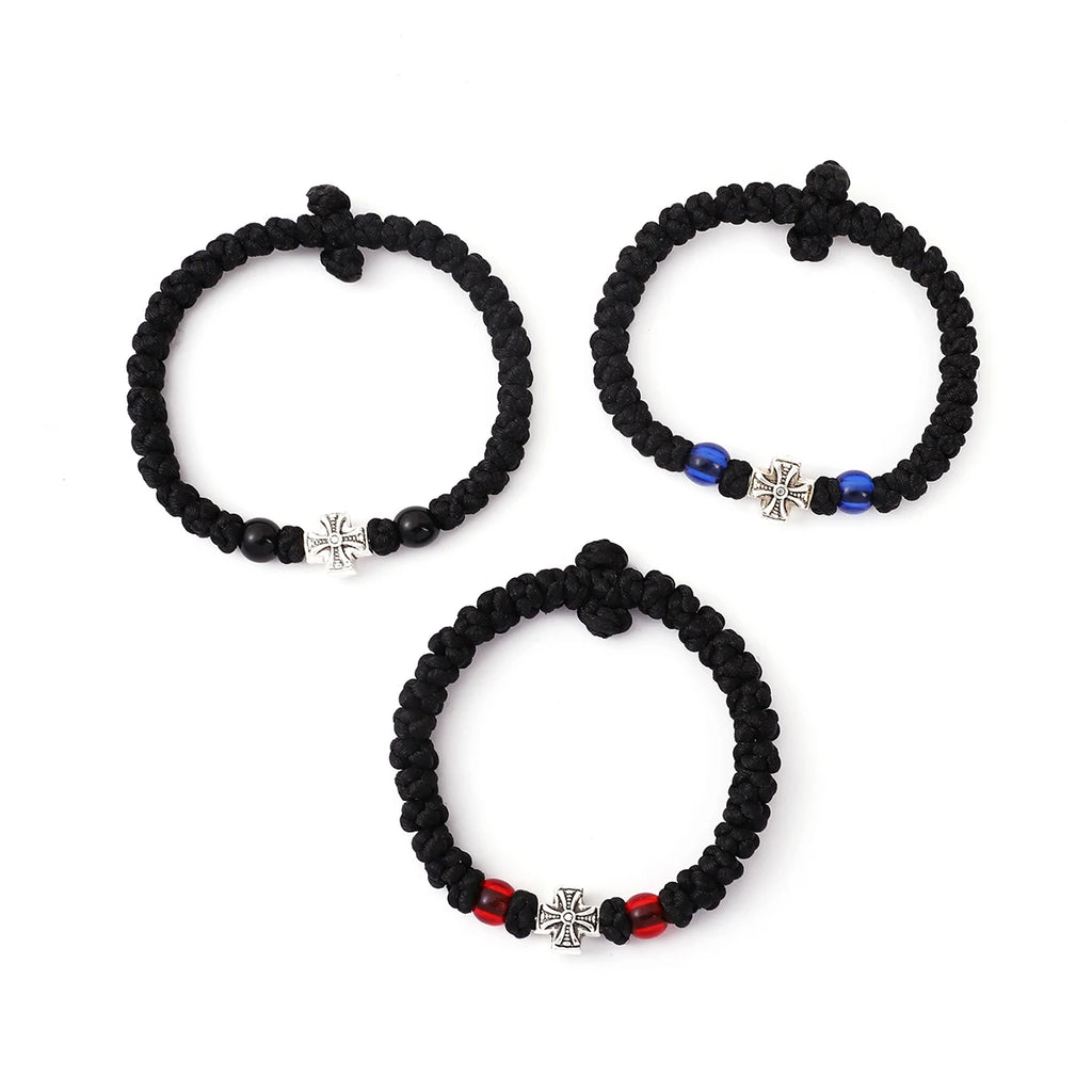 Woven Orthodox Cross Bracelet