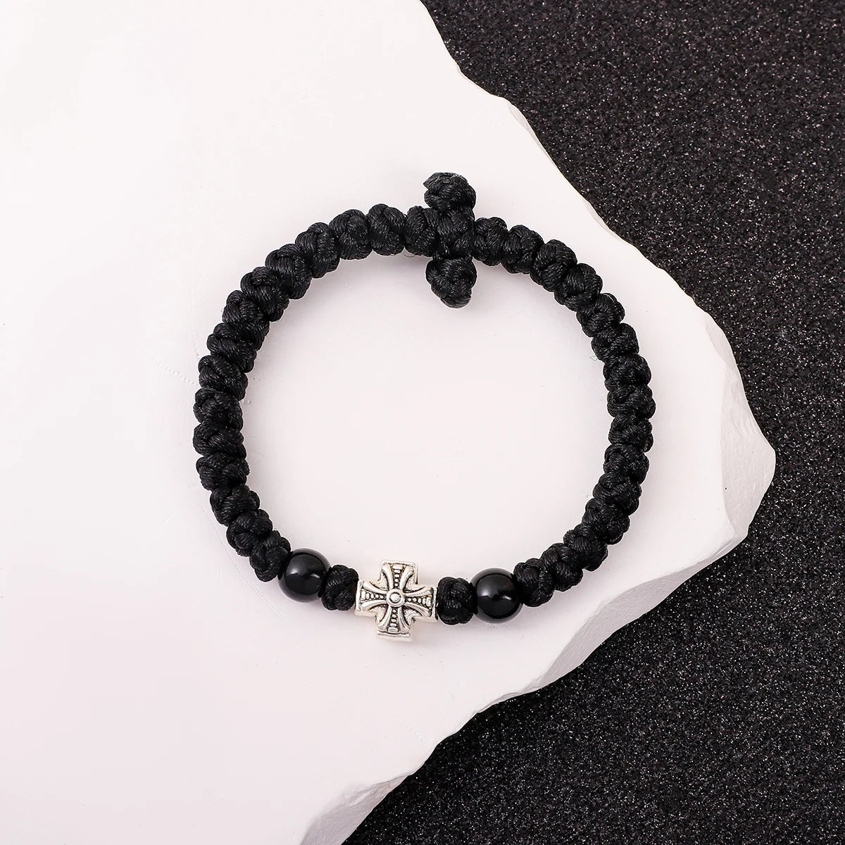 Woven Orthodox Cross Bracelet