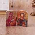 Travel Orthodox Icon of Jesus Christ and the Theotokos