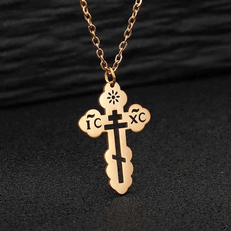 Stainless Steel Orthodox Cross