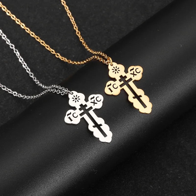 Stainless Steel Orthodox Cross